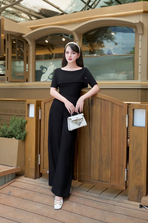 Áo Tay Lửng Cổ Cách Điệu Vải Len Mềm