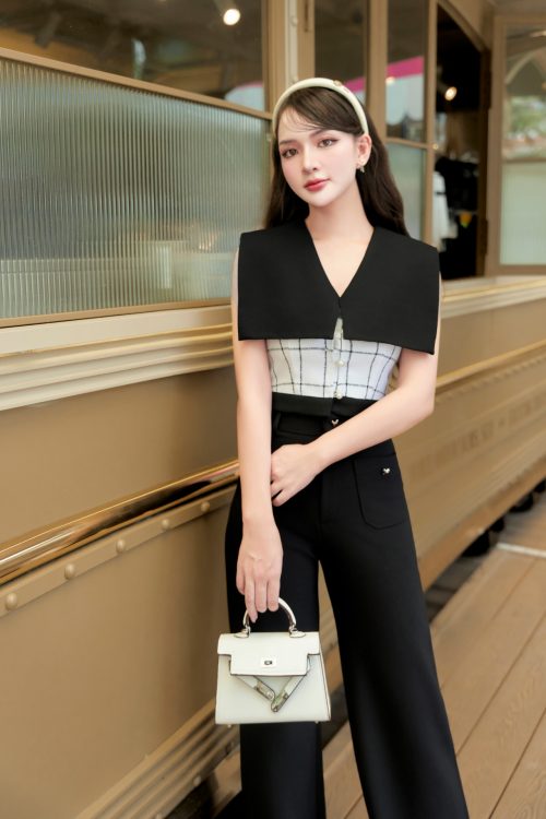 Áo Sát Nách Phối Trắng Đen