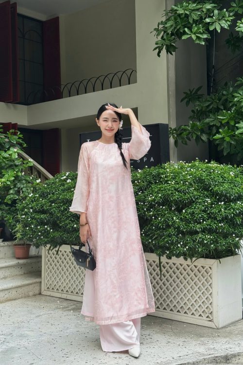 Quần Lụa Áo Dài Màu Hồng Nhạt