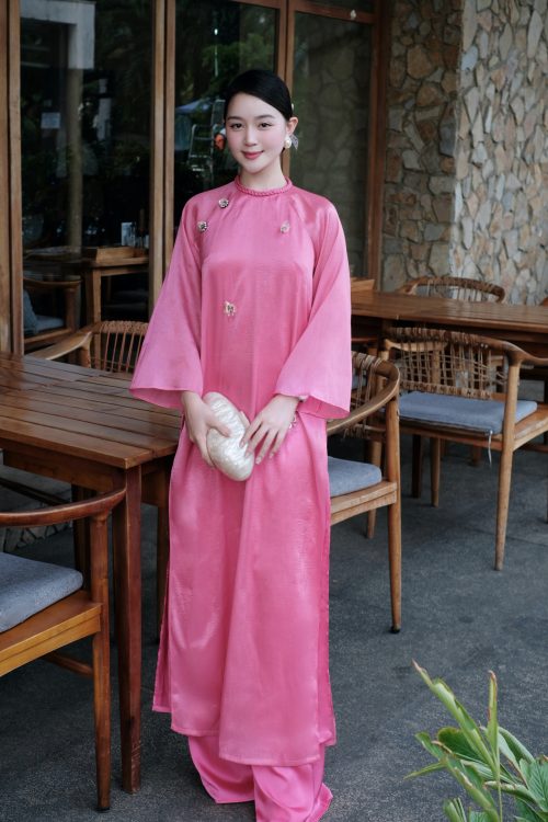 Quần Lụa Áo Dài Màu Hồng Đậm