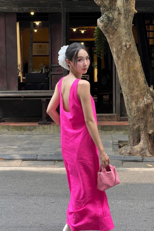 Váy Đầm Maxi Sát Nách Trẻ Trung
