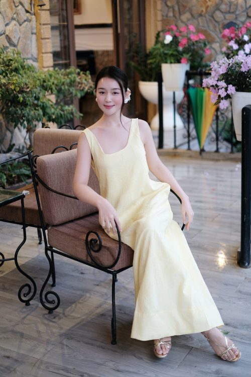 Váy Đầm Maxi Sát Nách Trẻ Trung