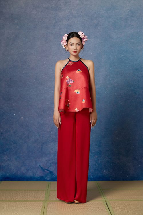 Quần Lụa Áo Dài Màu Đỏ
