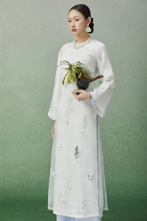 Áo Dài Diên Phúc Cổ Tròn