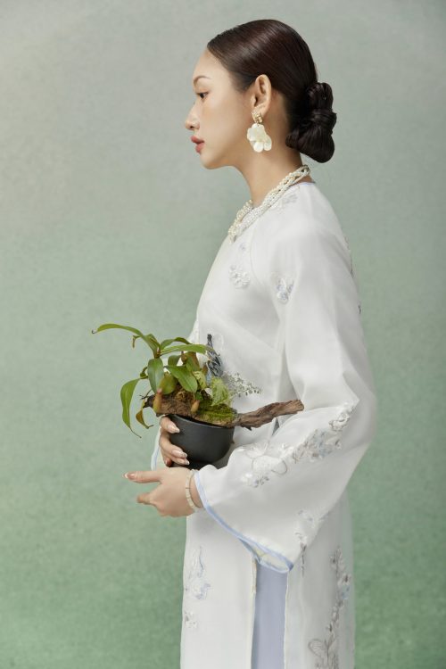 Áo Dài Diên Phúc Cổ Tròn