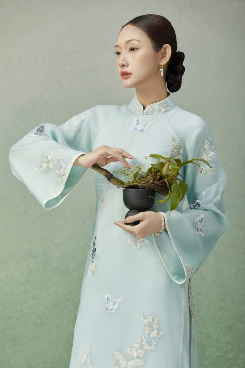 Áo Dài Diên Phúc Xanh Ngọc