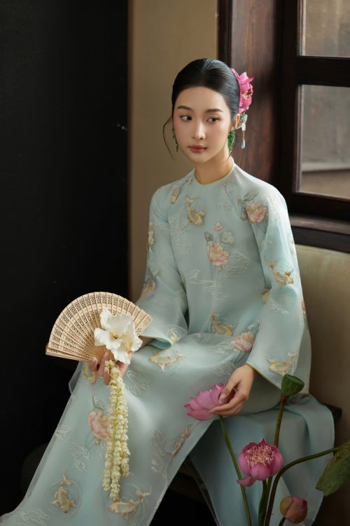 Áo Dài Ngọc Liên - Cổ Tròn