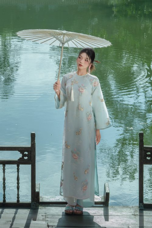 Áo Dài Ngọc Liên - Cổ Tròn