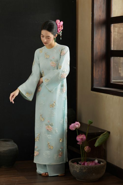 Áo Dài Ngọc Liên - Cổ Tròn